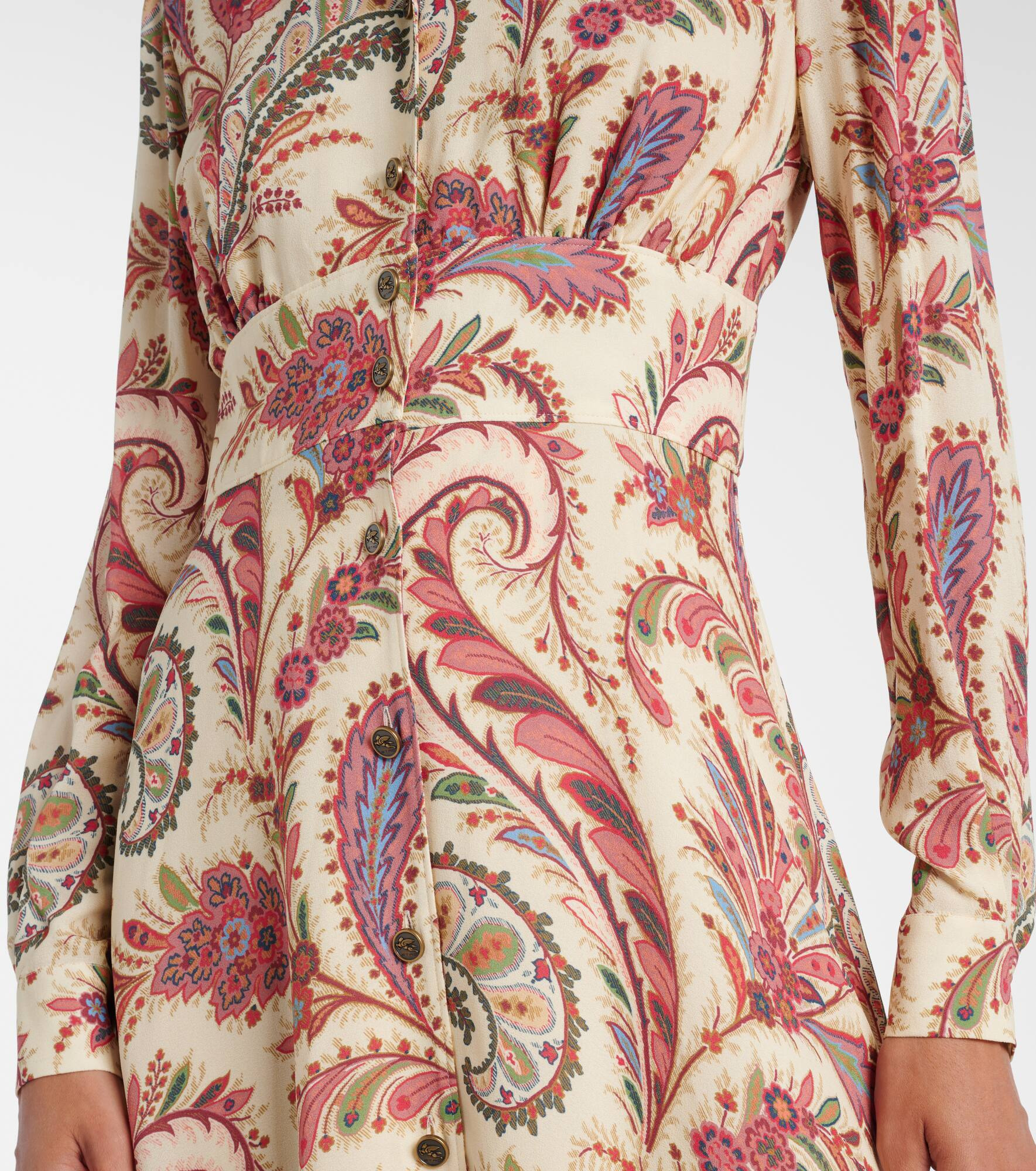 Paisley shirt dress - 5