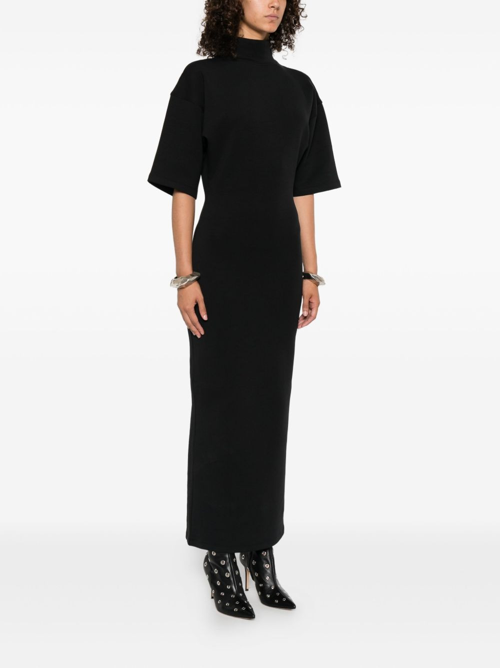 high-neck maxi dress - 4