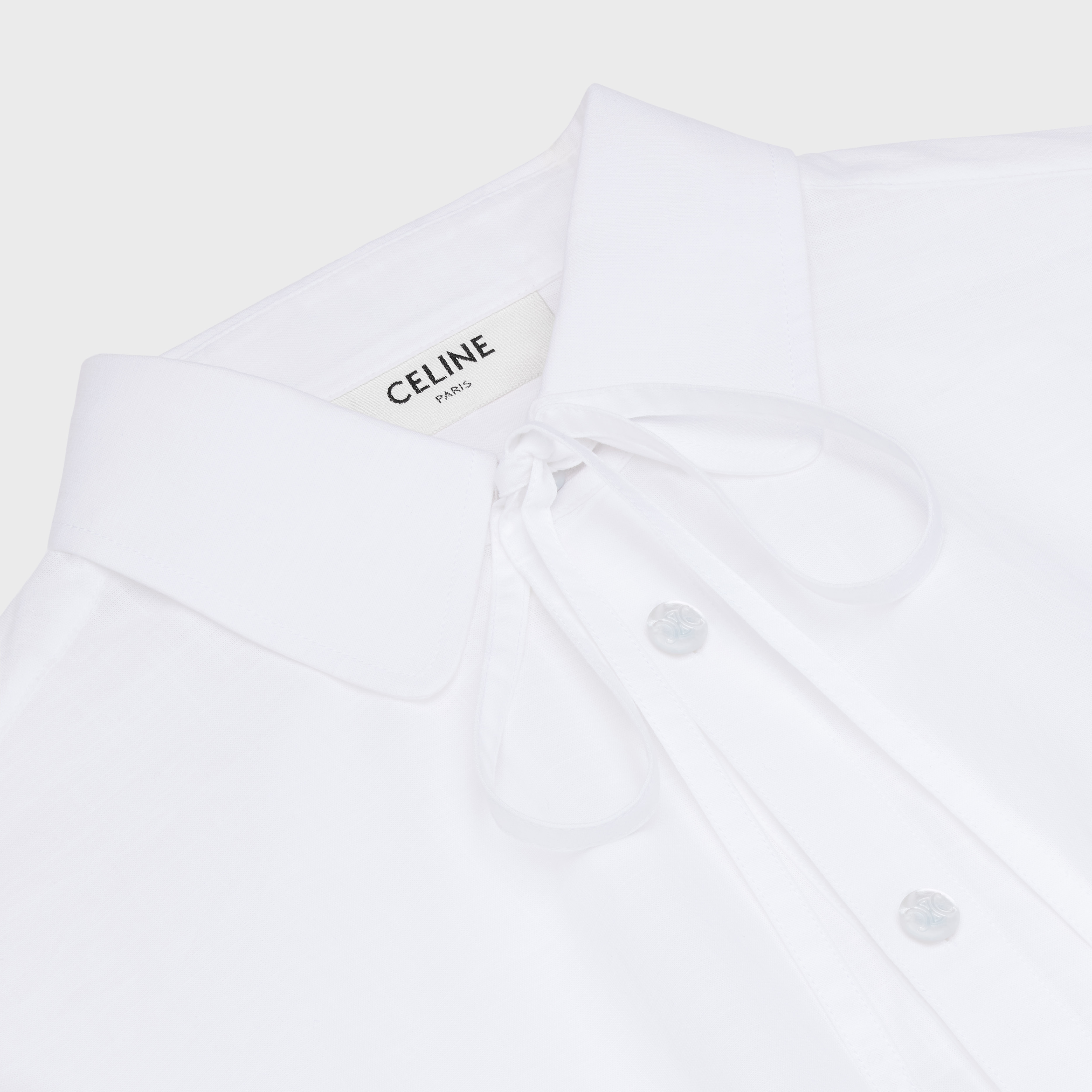 cropped smock shirt in cotton batiste - 3