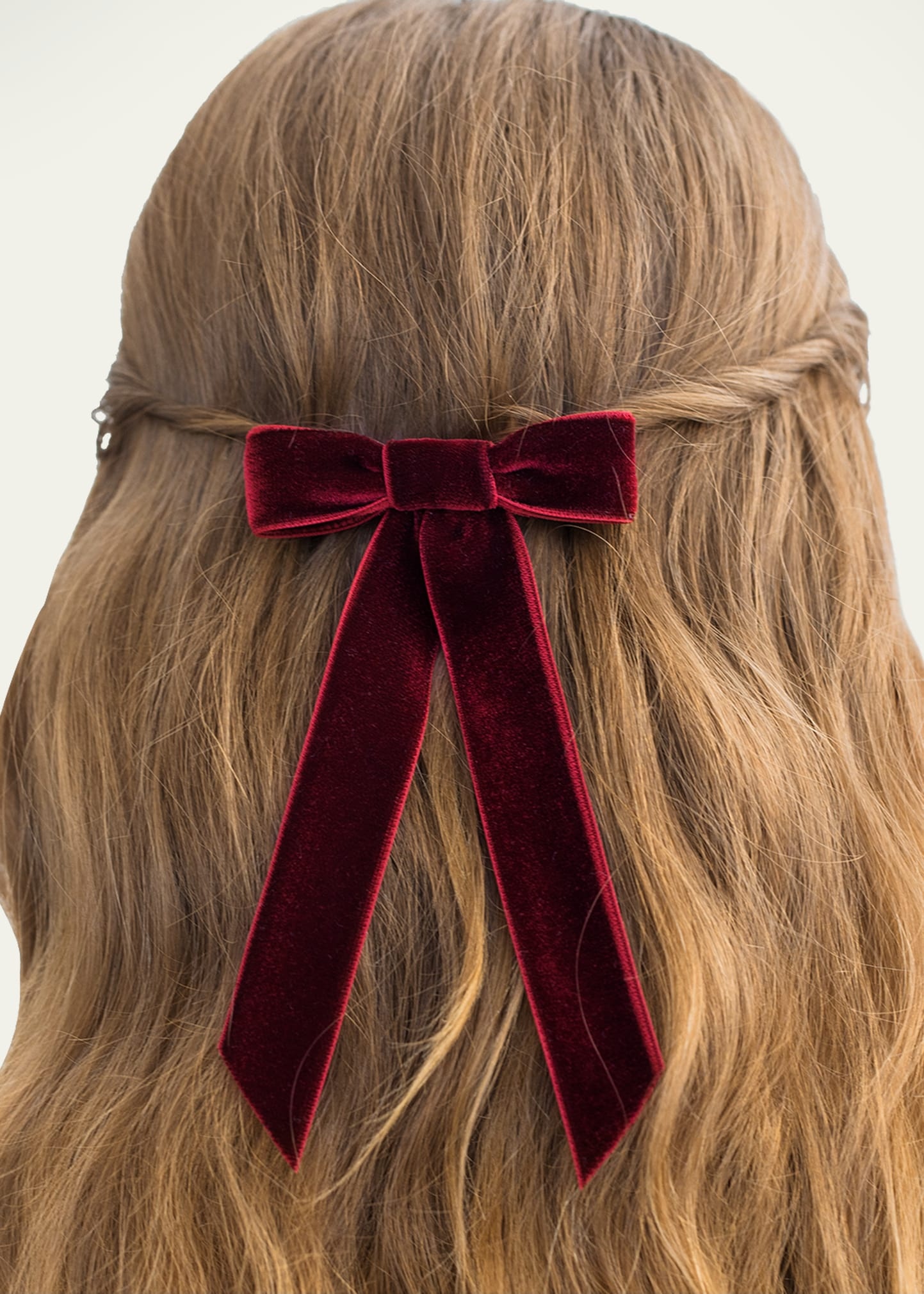 Velvet Bow Barrette - 2