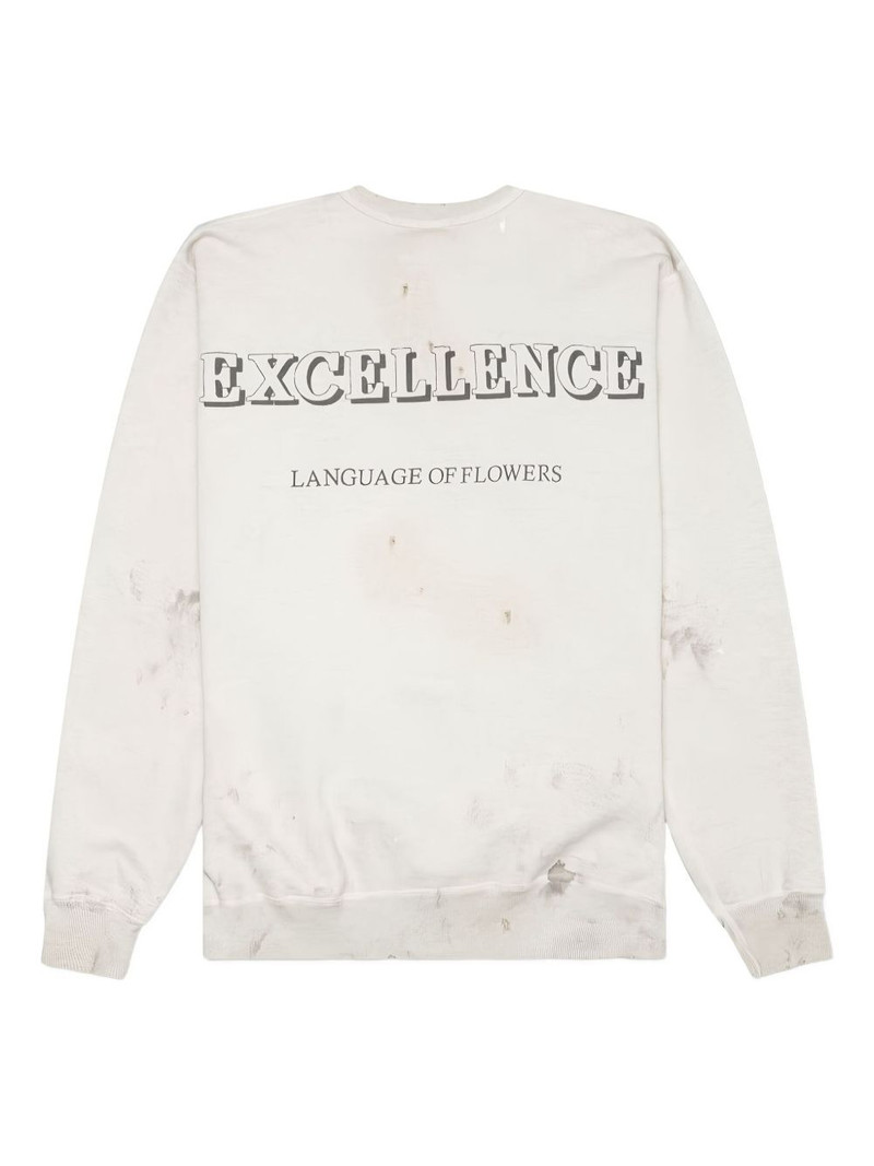 SAINT M×××××× cotton-print long-sleeves sweatshirt outlook