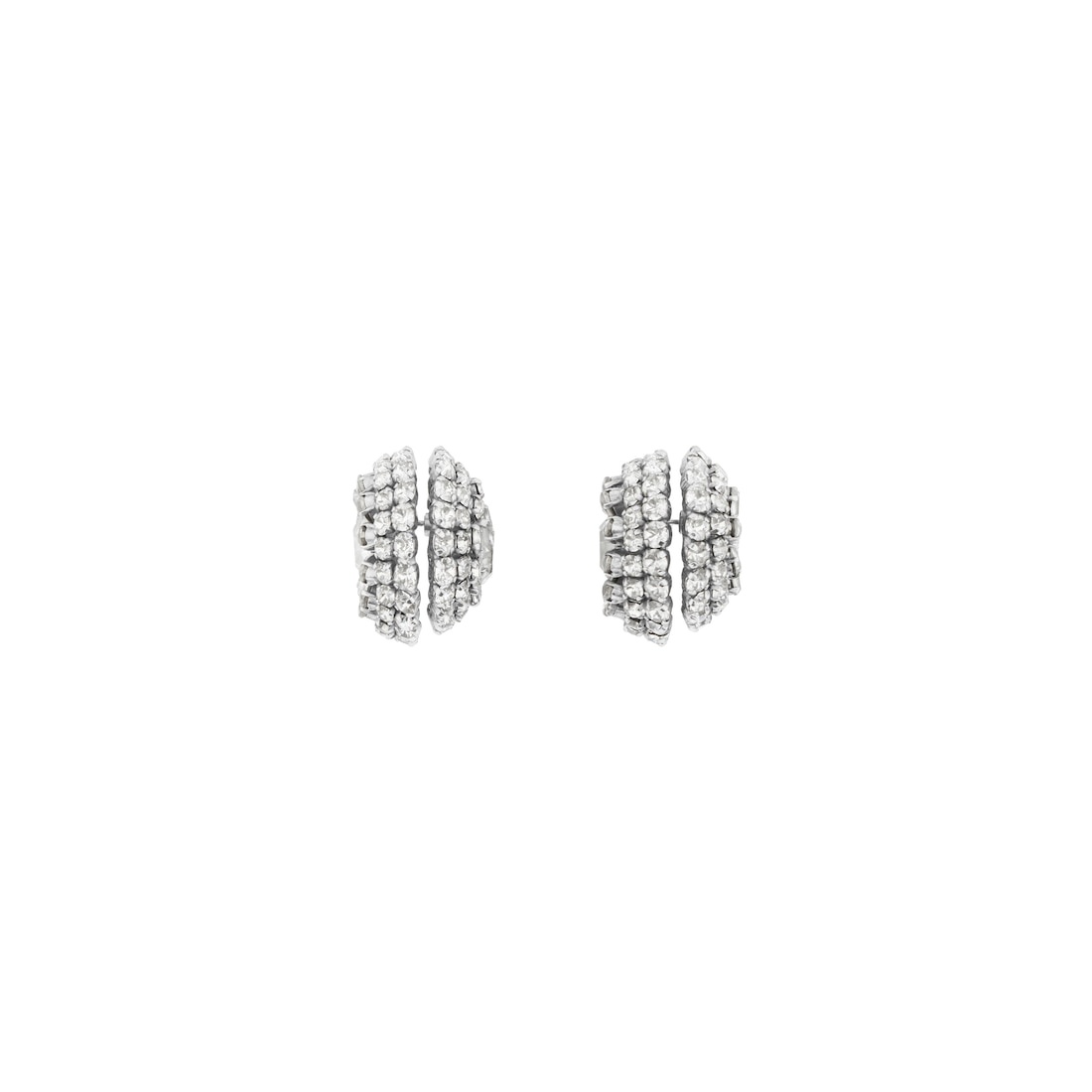 Women's Palazzo Round Xs Earrings in Antique Silver - 3