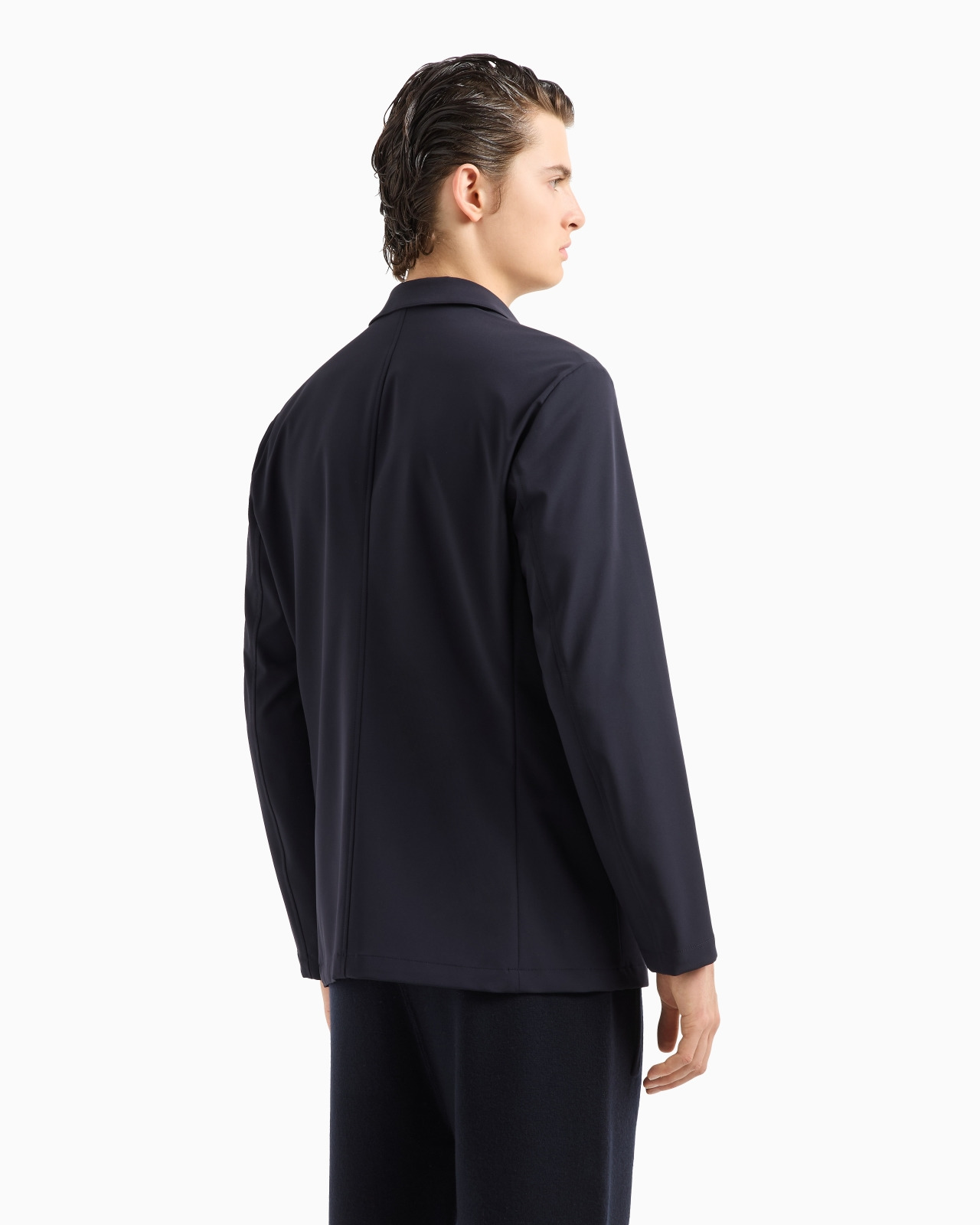 Travel Essentials lightweight nylon, single-breasted jacket - 3