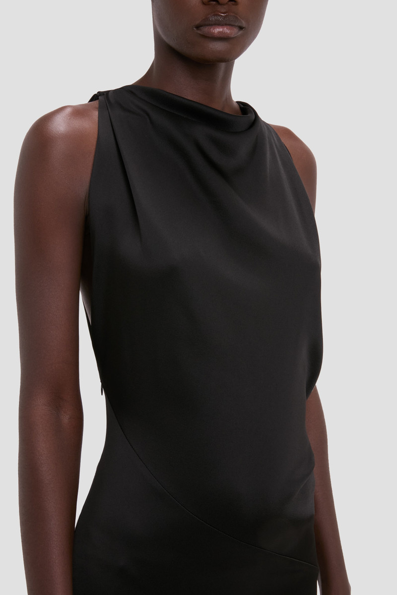 Sleeveless Twist Dress In Black 4