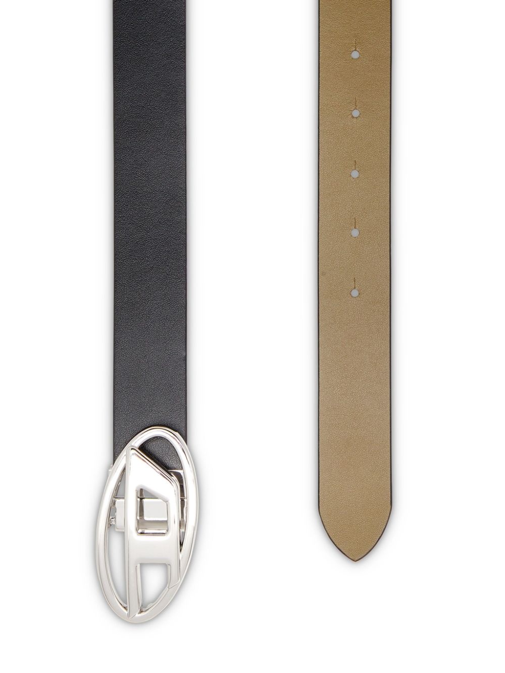B-1DR logo-buckle leather belt - 2