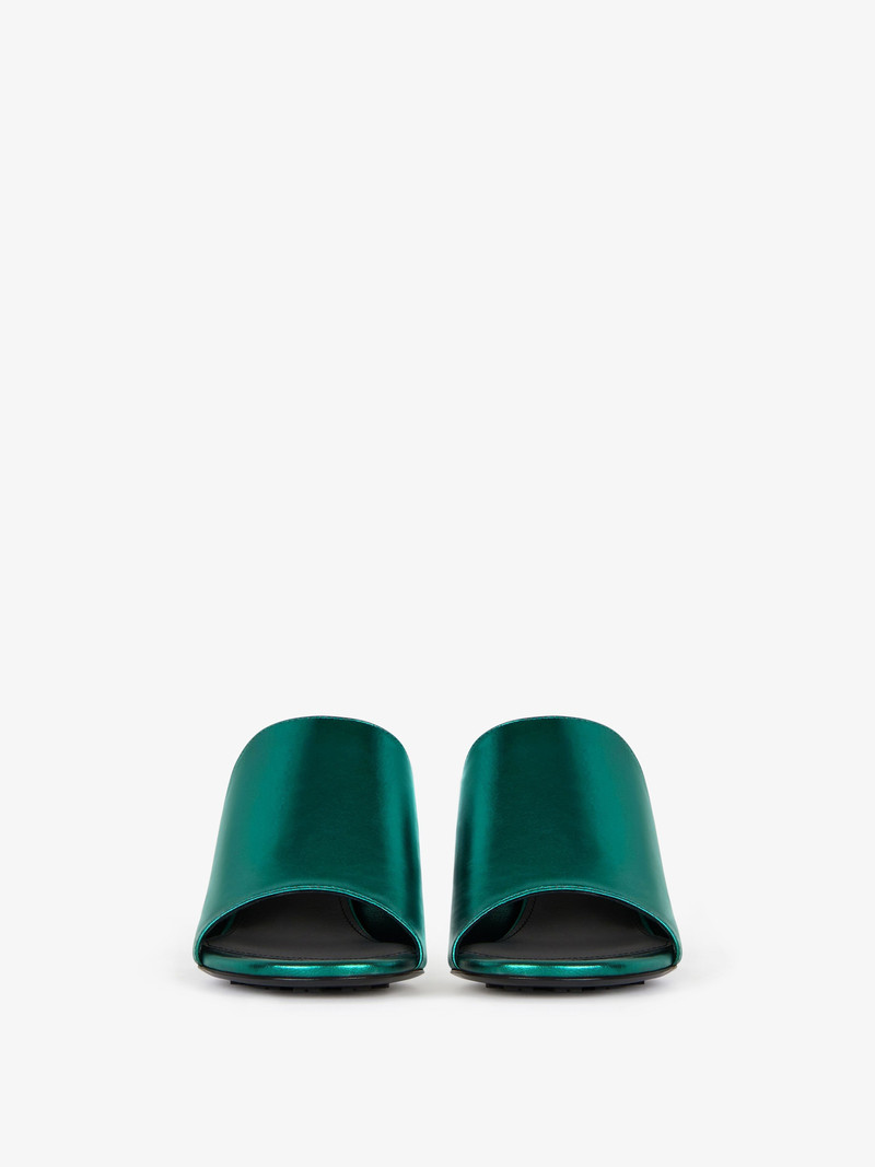 G CUBE MULES IN LAMINATED LEATHER 2