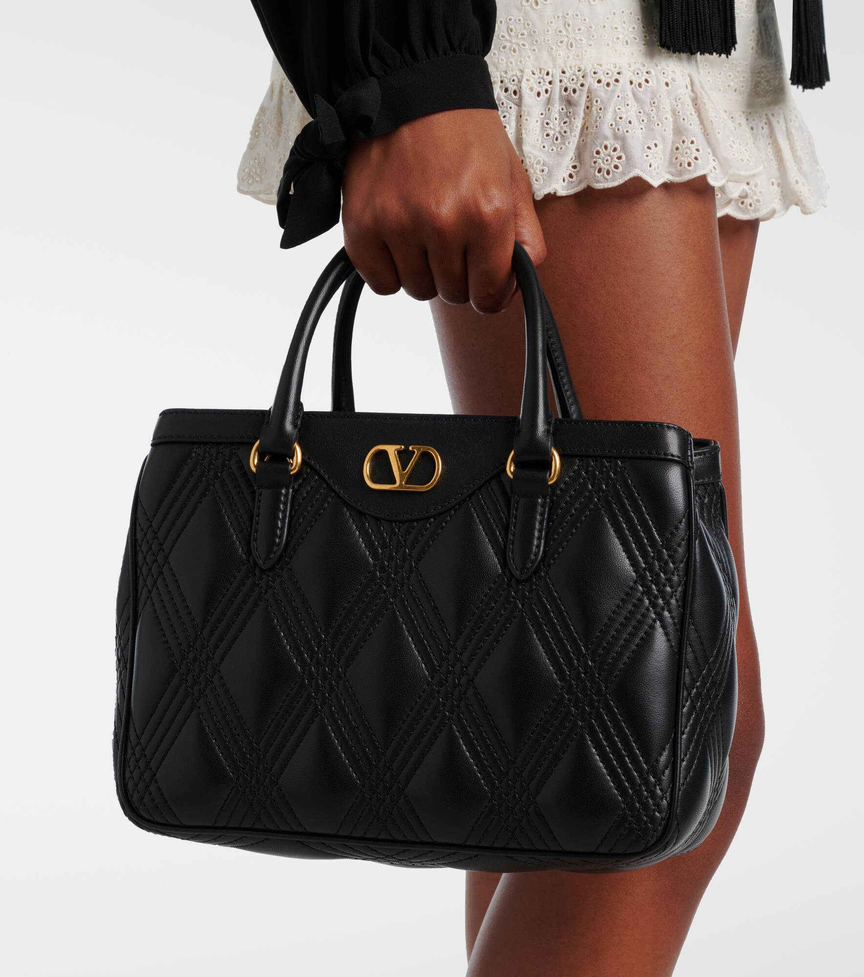 Quiltie 67 Small leather tote bag - 2
