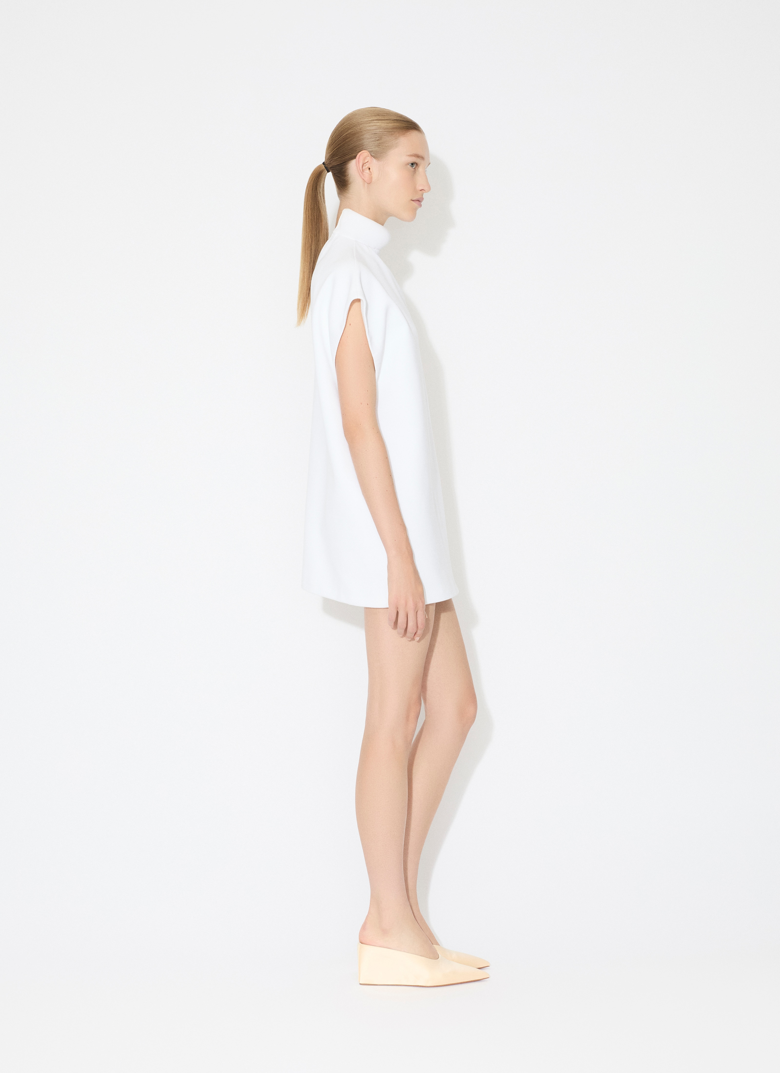 HIGH NECK COTTON KNIT TUNIC - 5