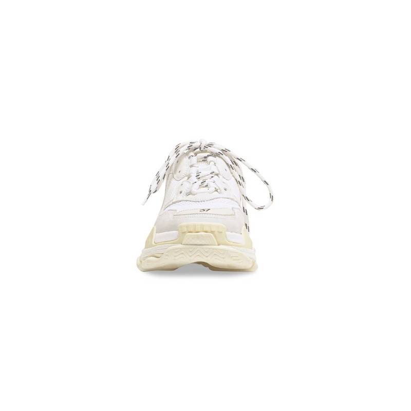 BALENCIAGA Women's Triple S Sneaker in White outlook
