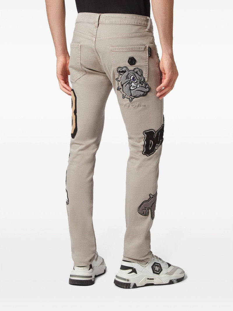 patch-detail straight-leg jeans 4