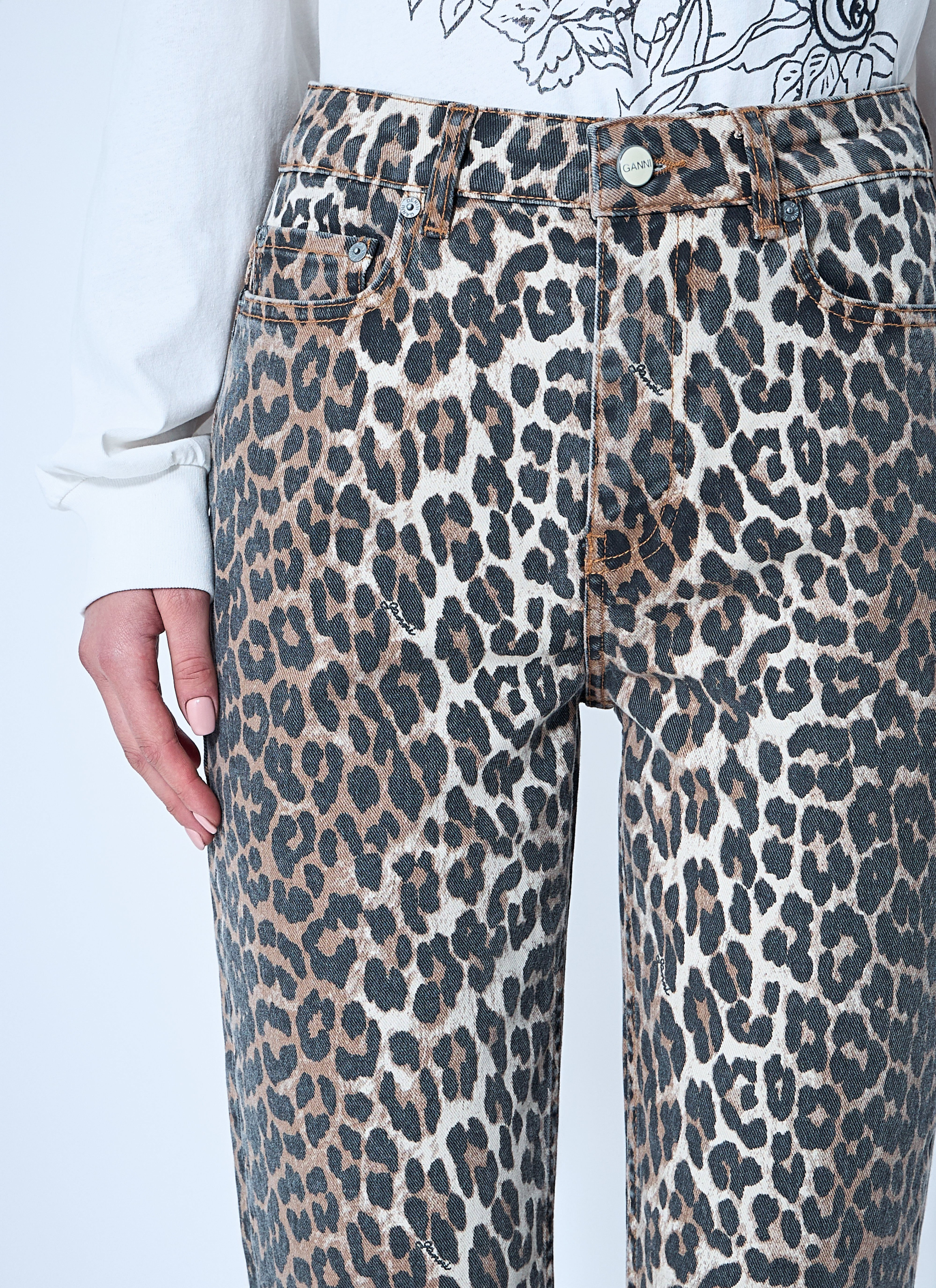 Betzy Leopard Print Jeans - 5