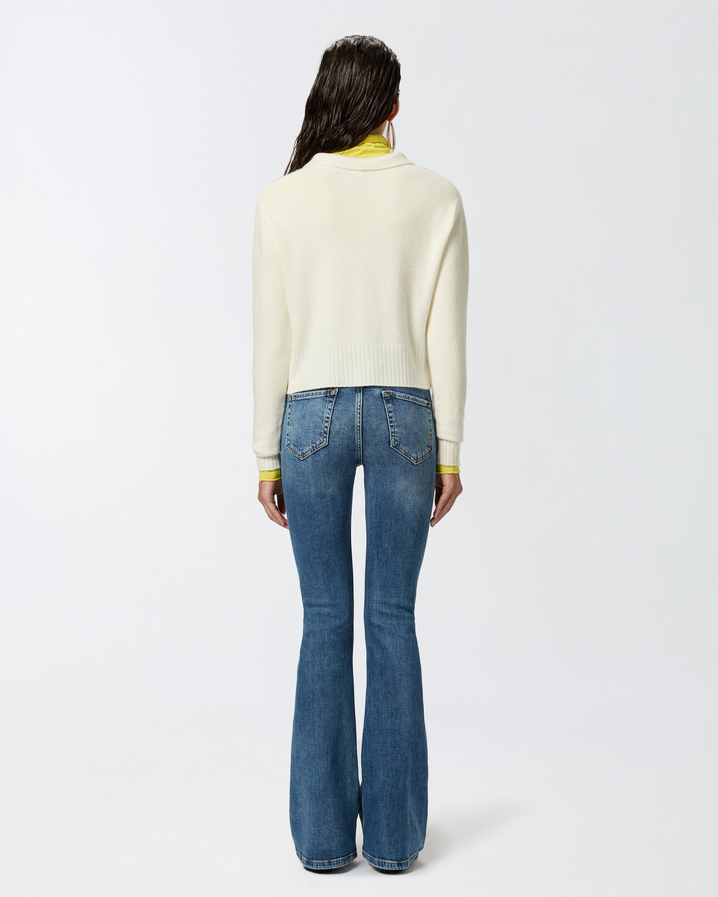 SHORT CASHMERE-BLEND SWEATER WITH COLLAR - 4