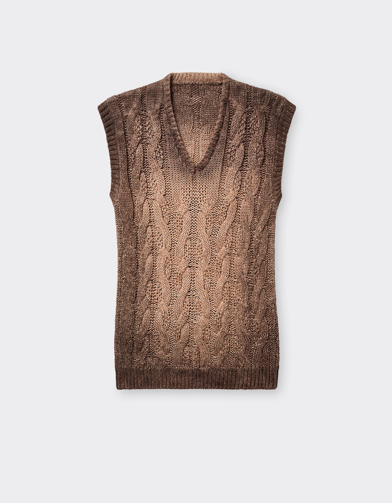 Linen and cashmere vest 1