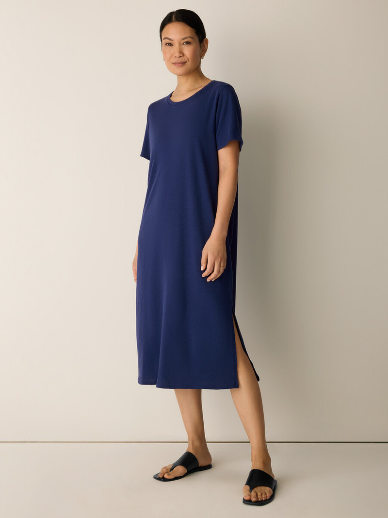 Cozy Organic Cotton Slub Tee Dress 3