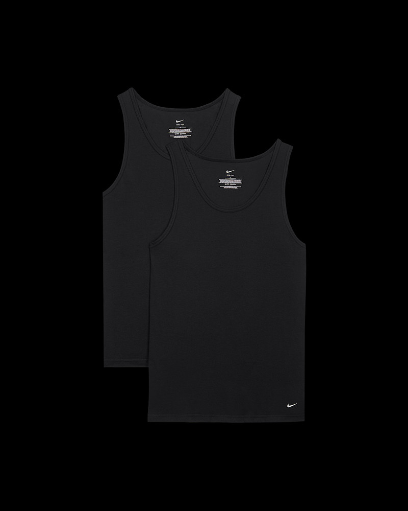 Nike Dri-FIT Essential Cotton Stretch Men's Slim Fit Tank Undershirt (2-Pack) 6