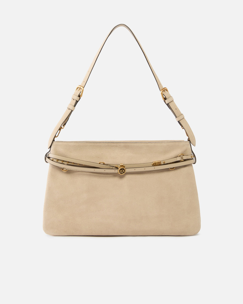 BELT BAG BIG LARGE SHOULDER BAG IN SUEDE 1