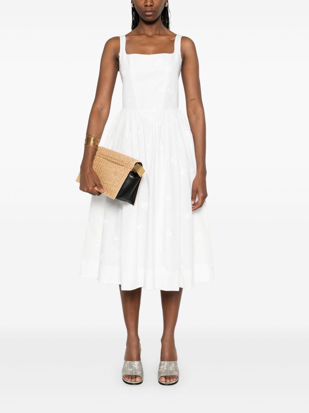 embroidered midi dress - 2