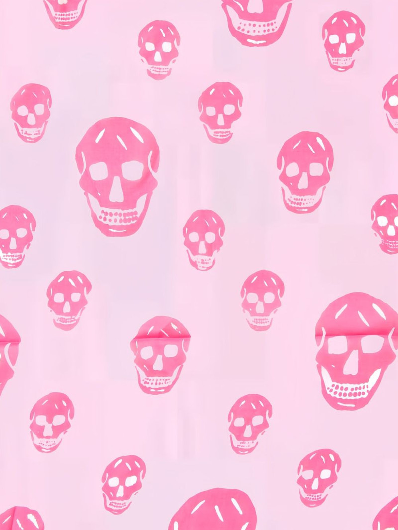 Alexander McQueen skull-print silk scarf outlook