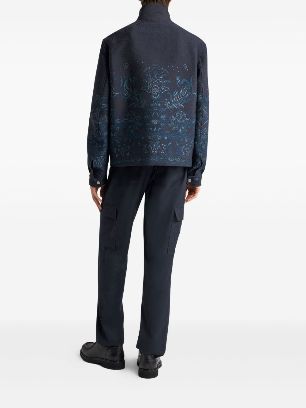 jacquard paisley-print jacket - 4