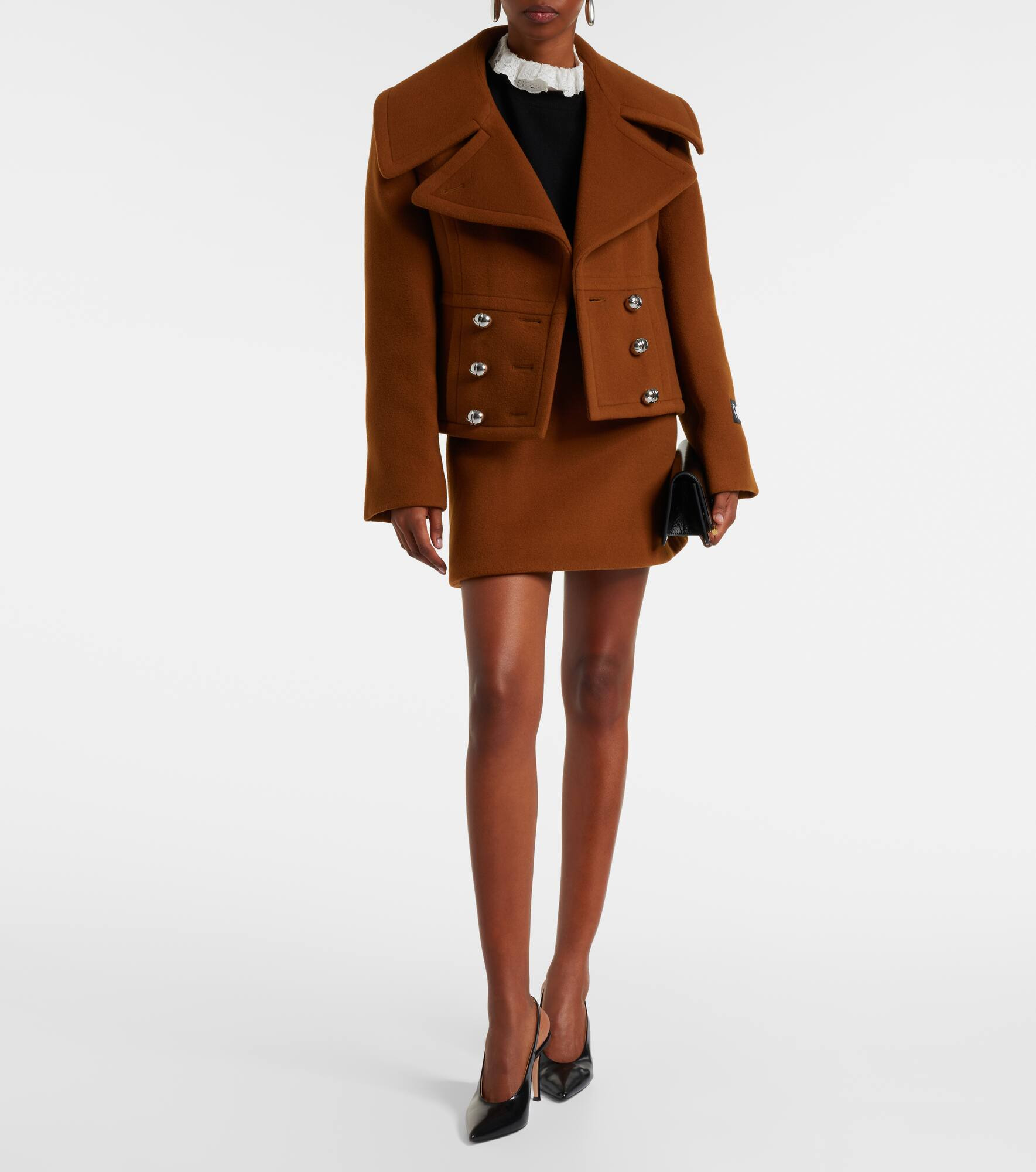 Wool-blend miniskirt - 2