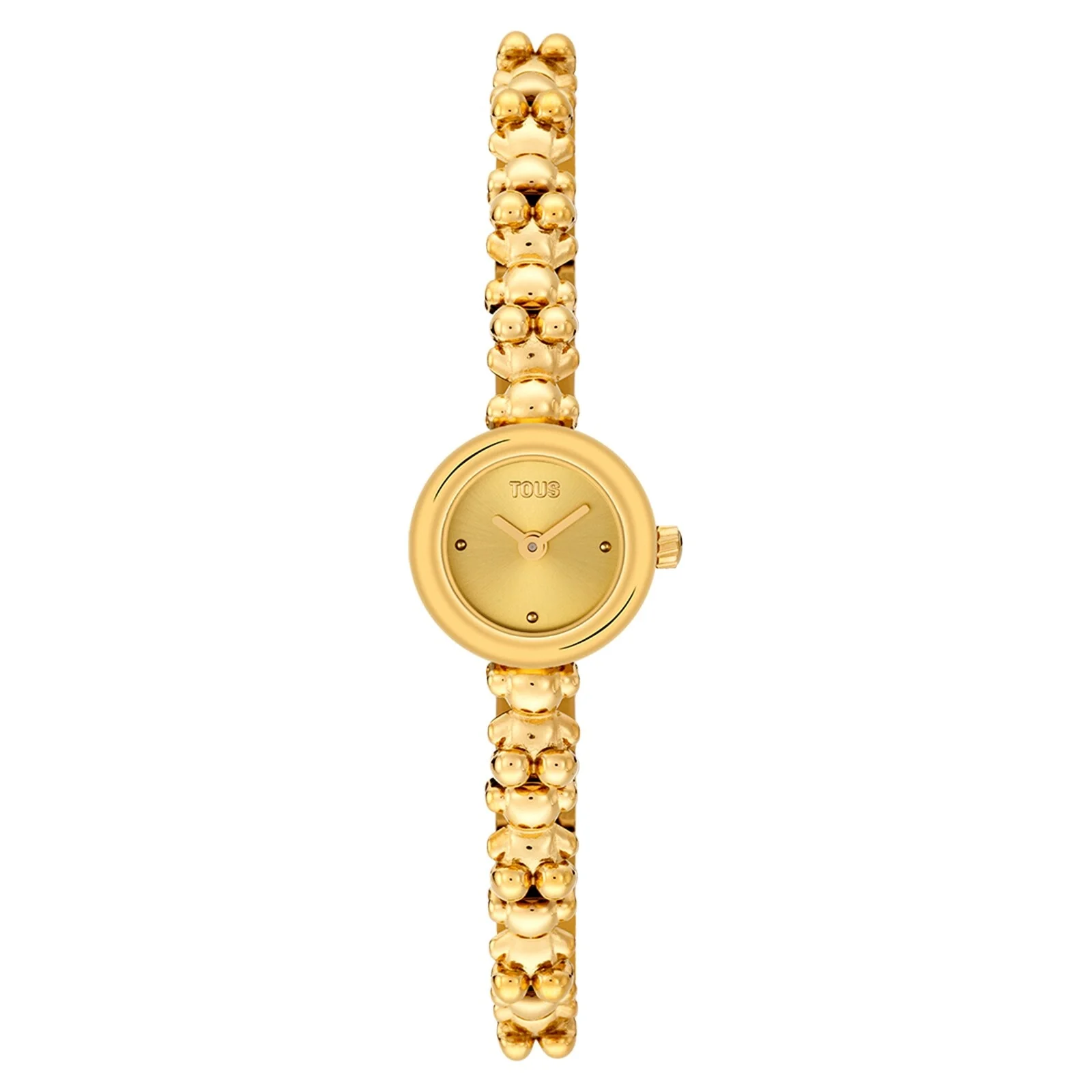 Analog watch with gold-colored steel bracelet Bold Bear Round - 1