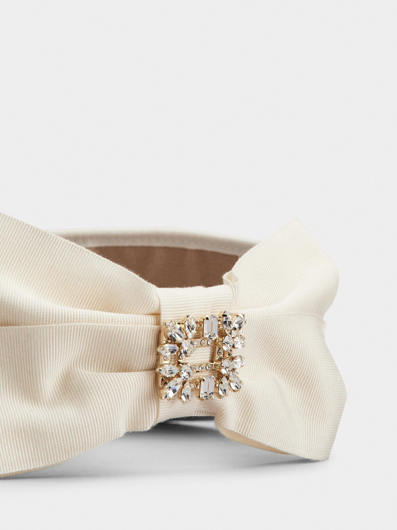 Broche Vivier Buckle Visor in Straw 3