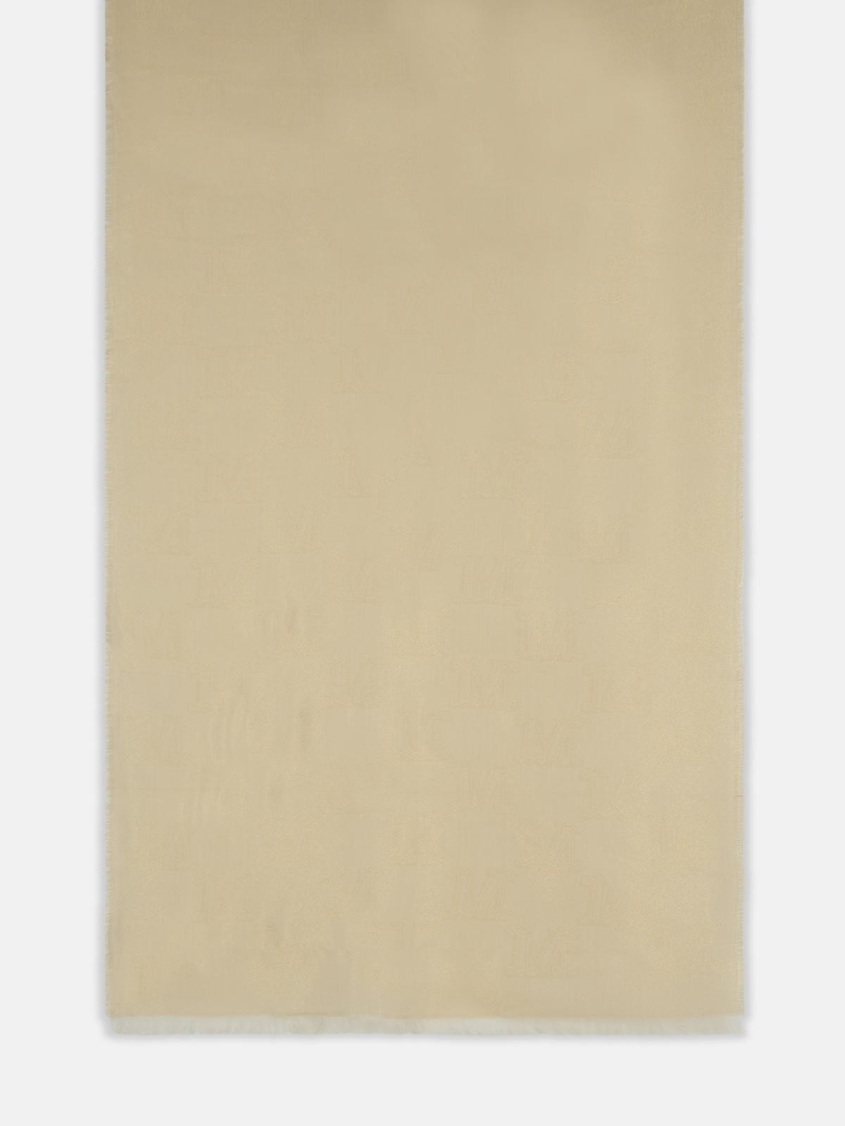 'WHISKEY' BEIGE VISCOSE BLEND SCARF - 2