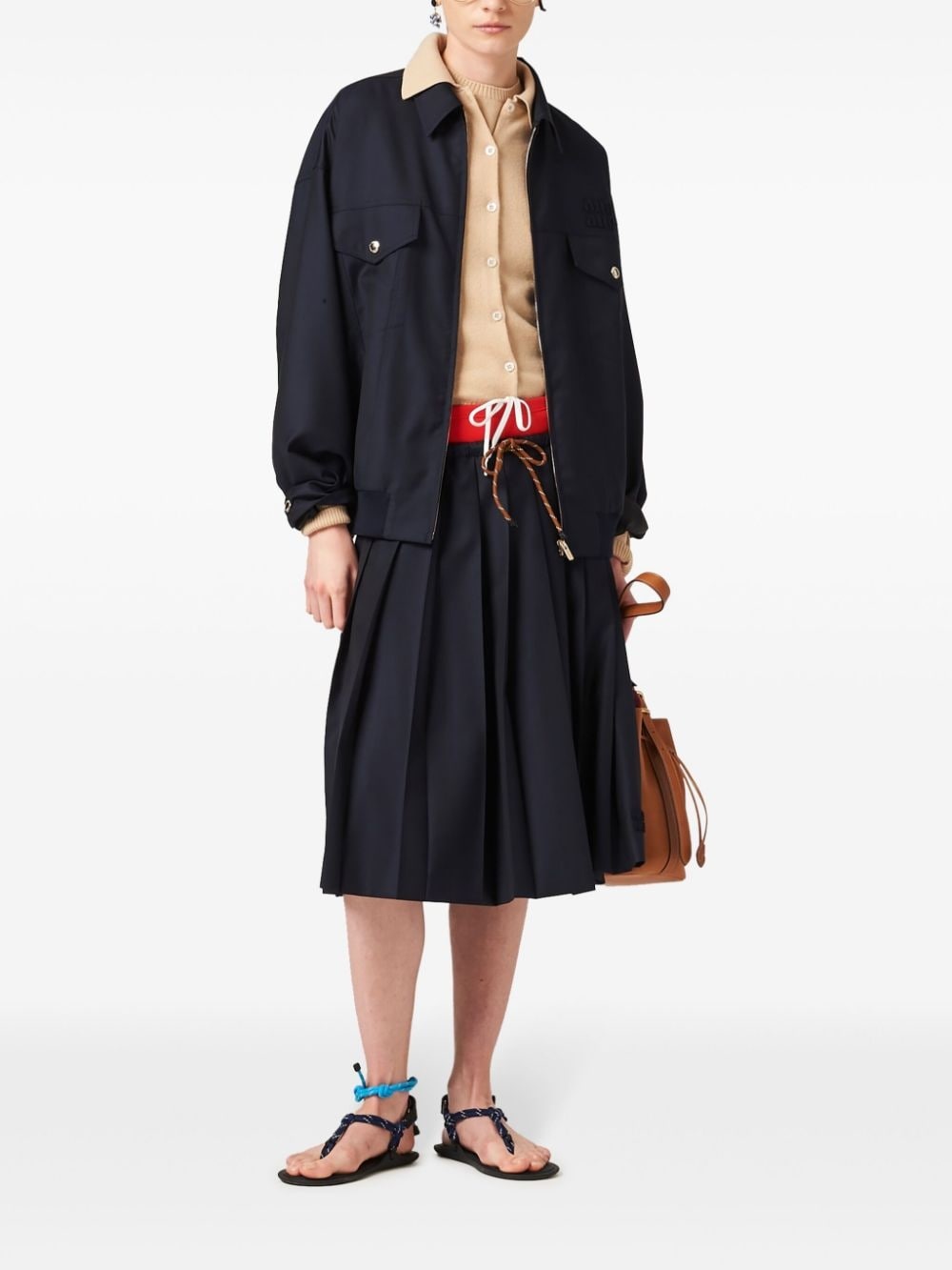 pleated midi skirt - 2