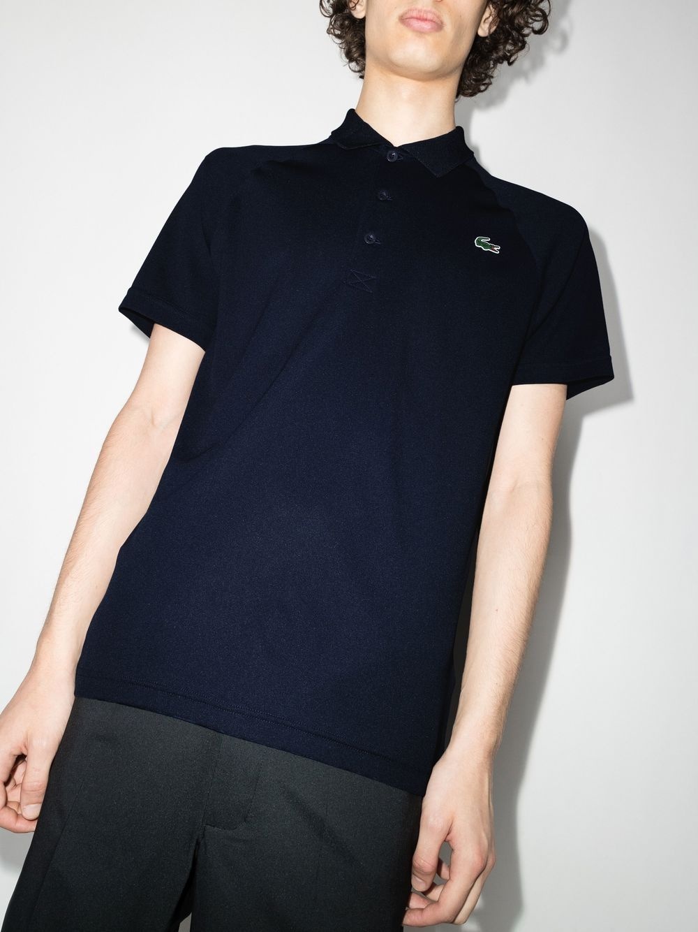 logo-patch short-sleeved polo shirt - 2