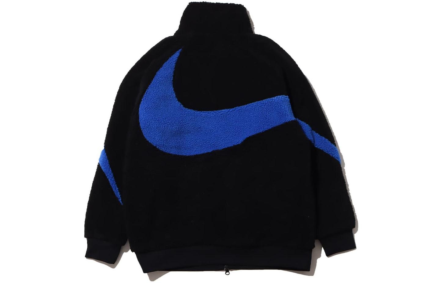 Nike Big Swoosh Reversible Boa Jacket (Asia Sizing) 'Black Game Royale' BQ6546-009 - 2