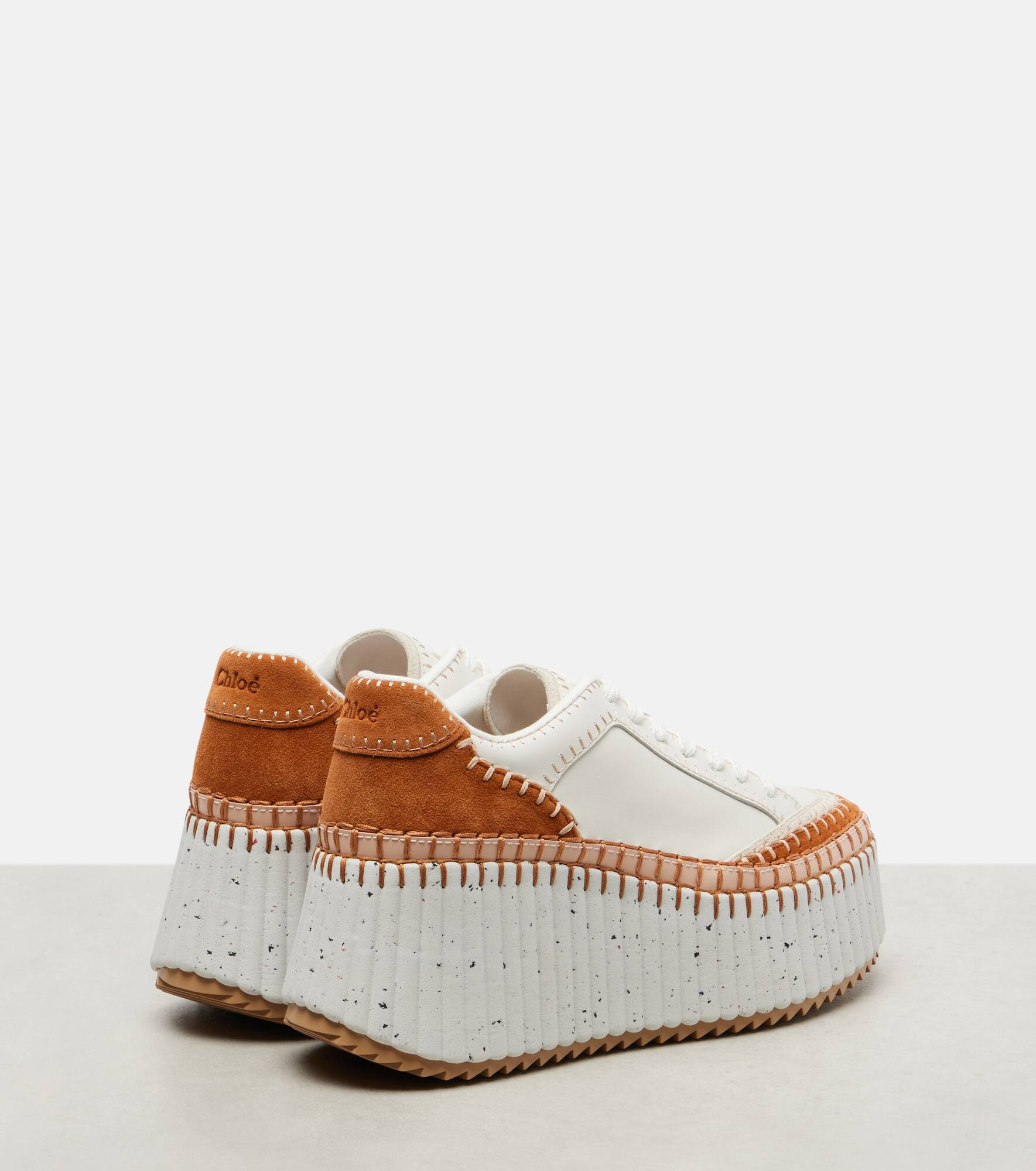 Leather platform sneakers - 2
