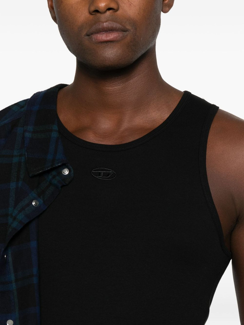 logo-embroidered tank top 4