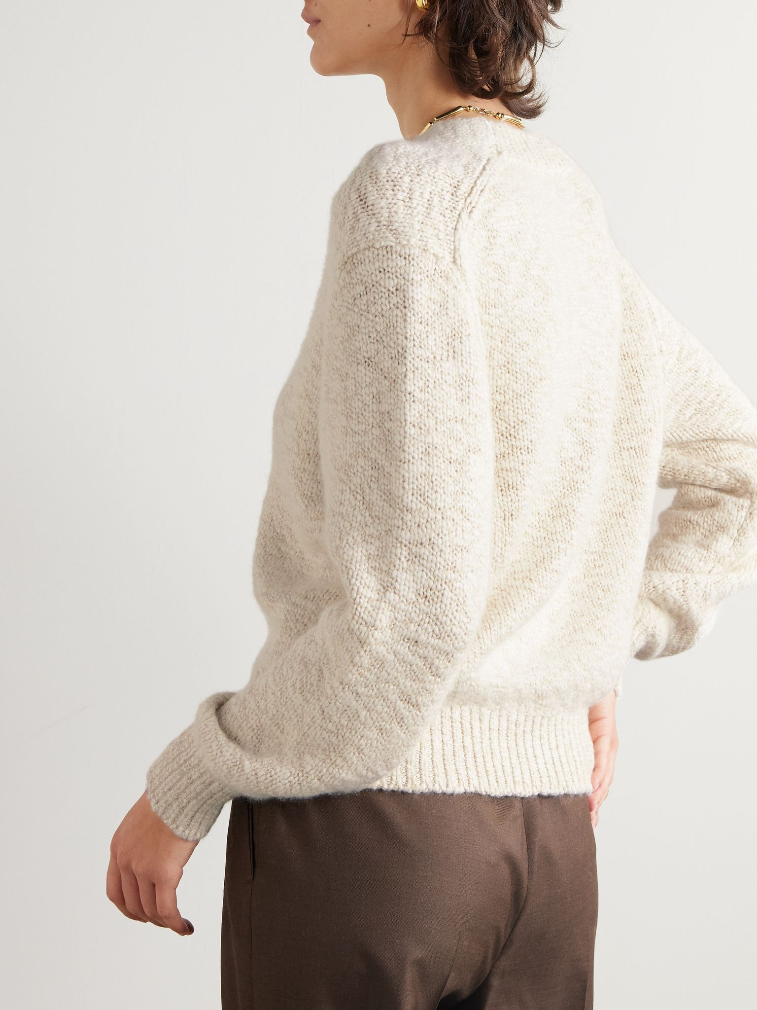 Cashmere-bouclé cardigan Beige - 3