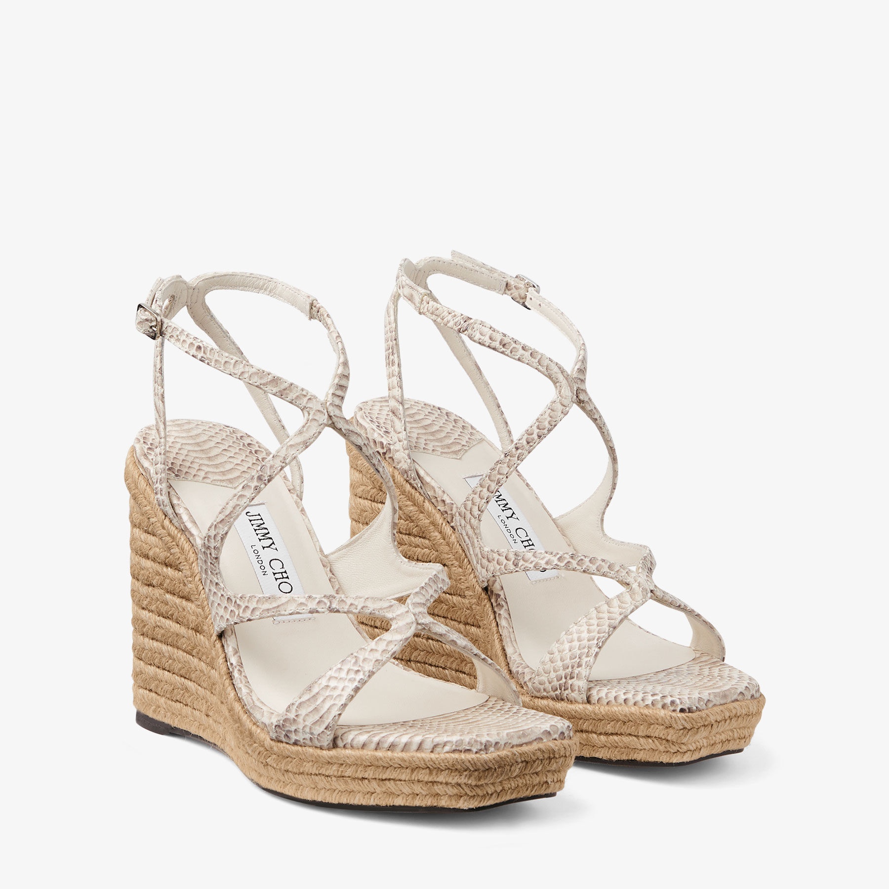 Ayla 110
Roccia Snake Print Leather Wedge - 3