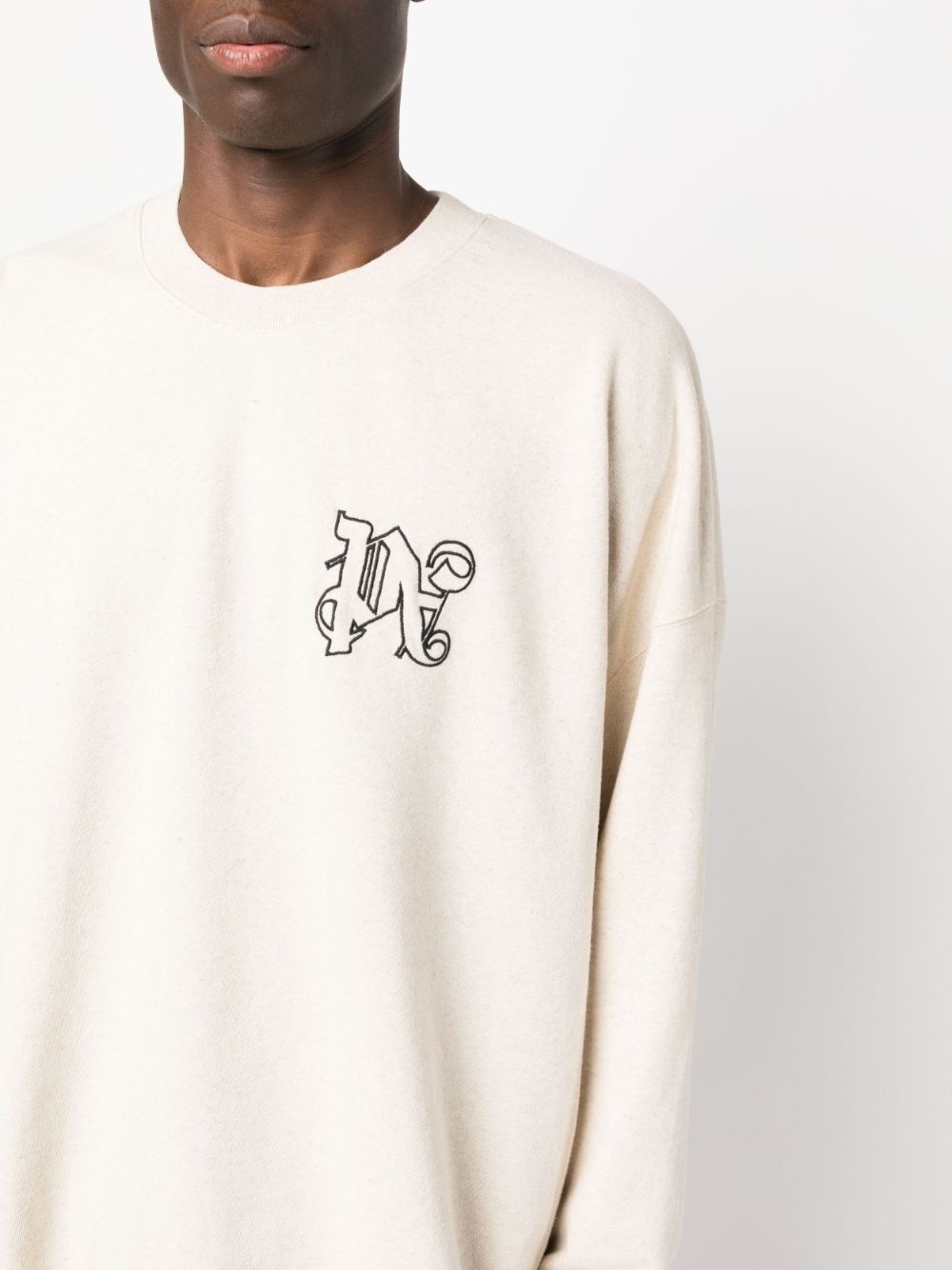 logo-print cotton sweatshirt - 5