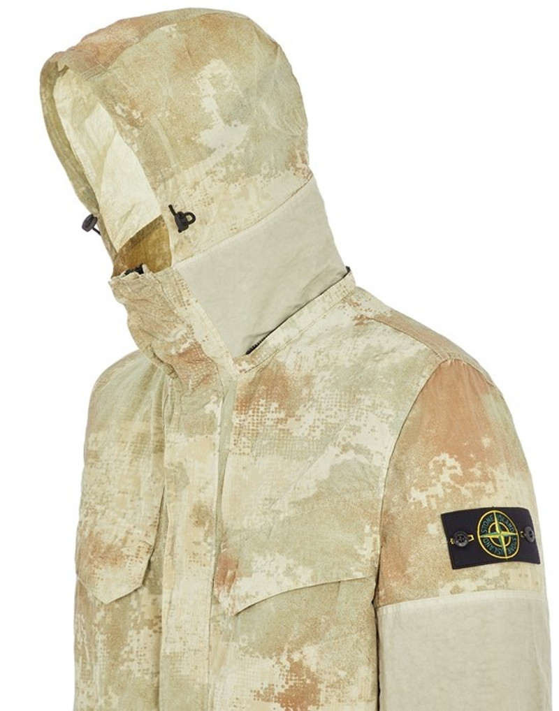 438E1 DISSOLVING GRID CAMO ON ECONYL® REGENERATED NYLON ECRU 4
