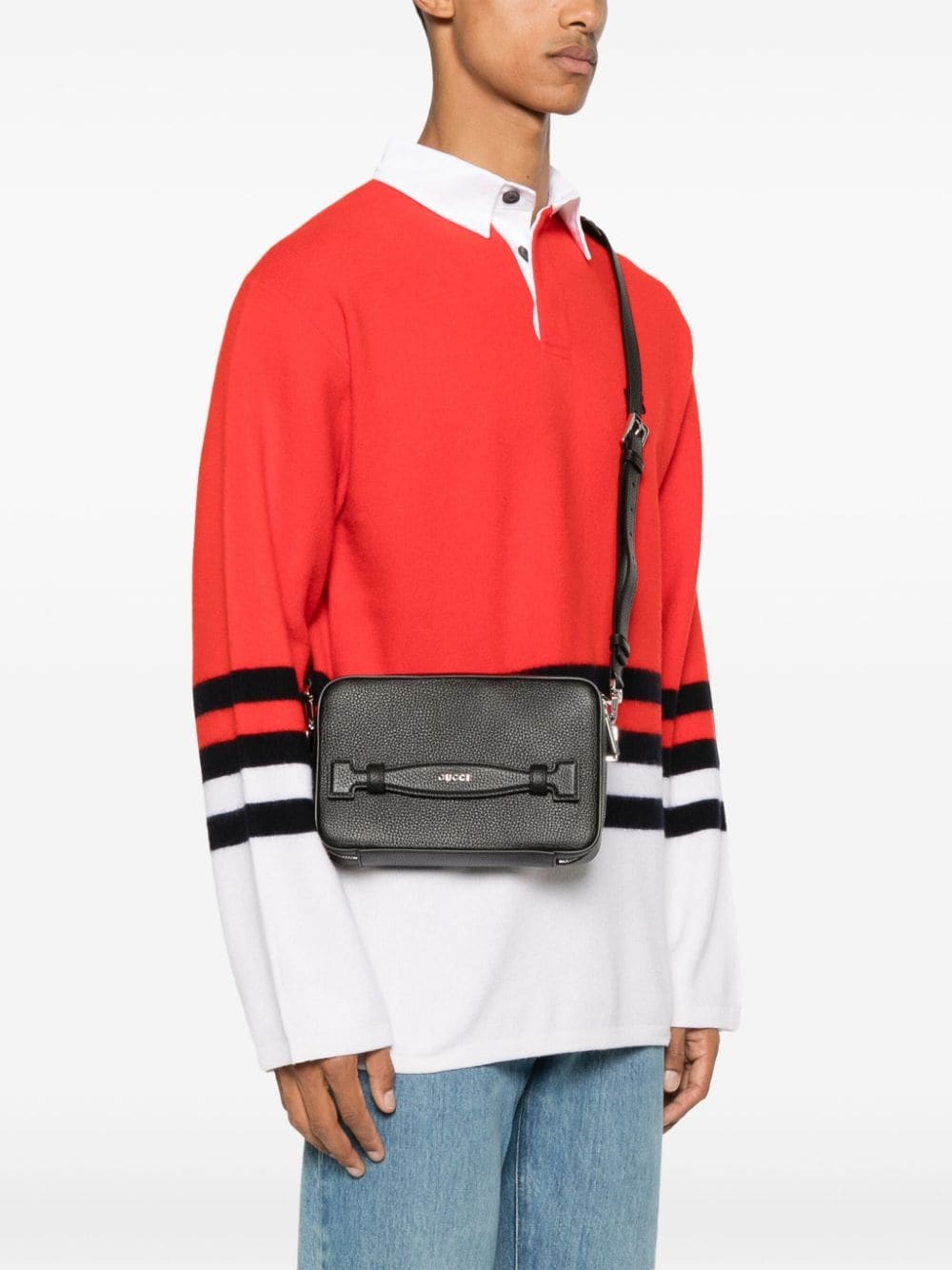 logo-lettering messenger bag - 2