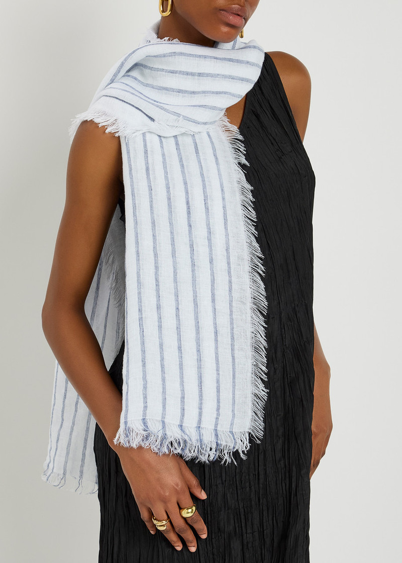 EILEEN FISHER Eileen Fisher Striped Linen Scarf outlook