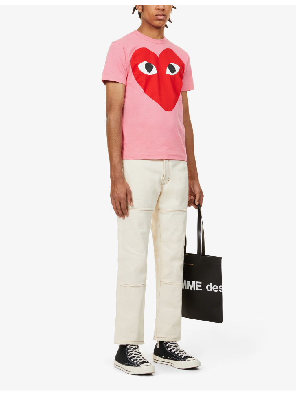 Heart-print cotton-jersey T-shirt - 2