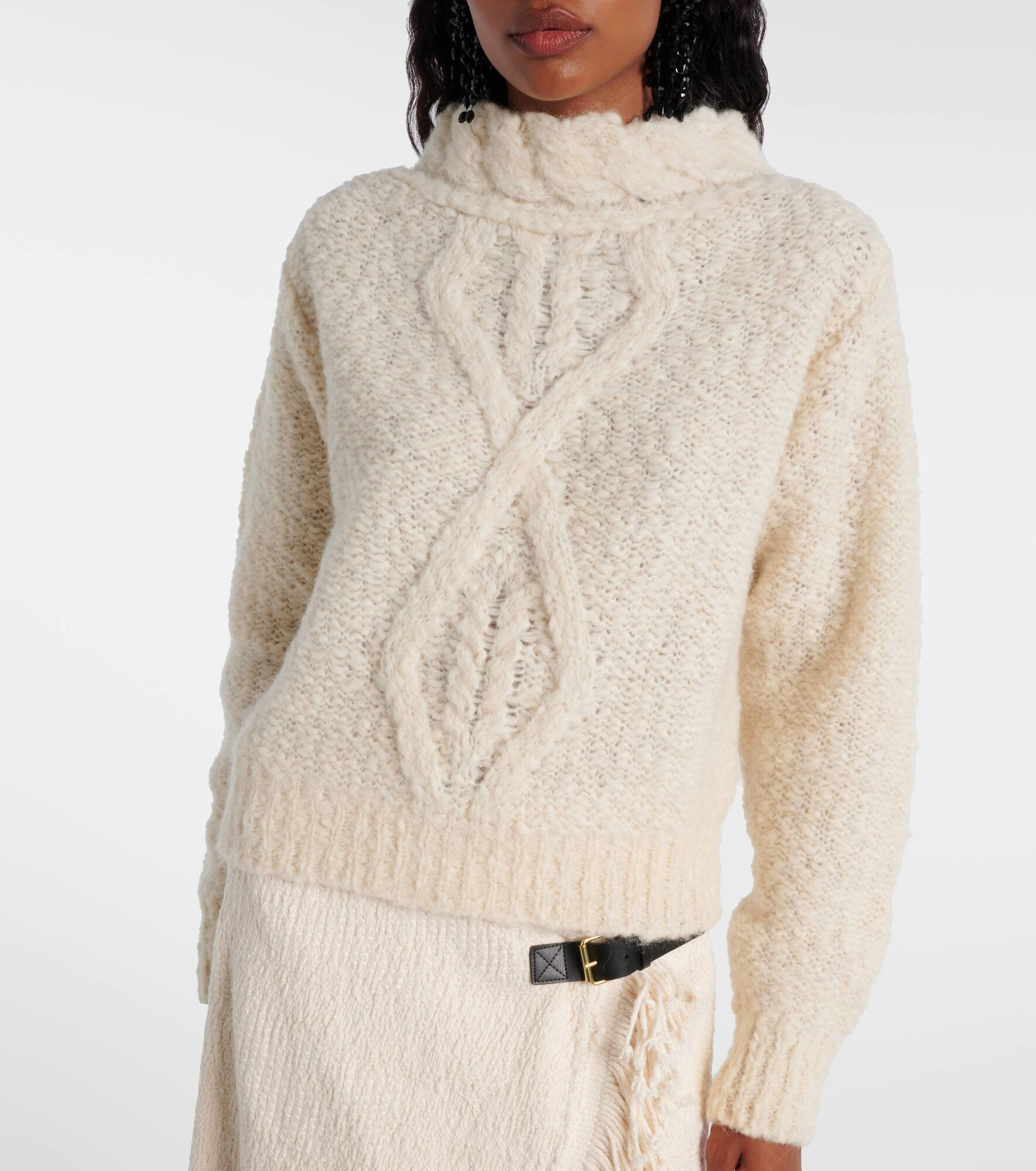 Romane cable-knit turtleneck sweater - 6