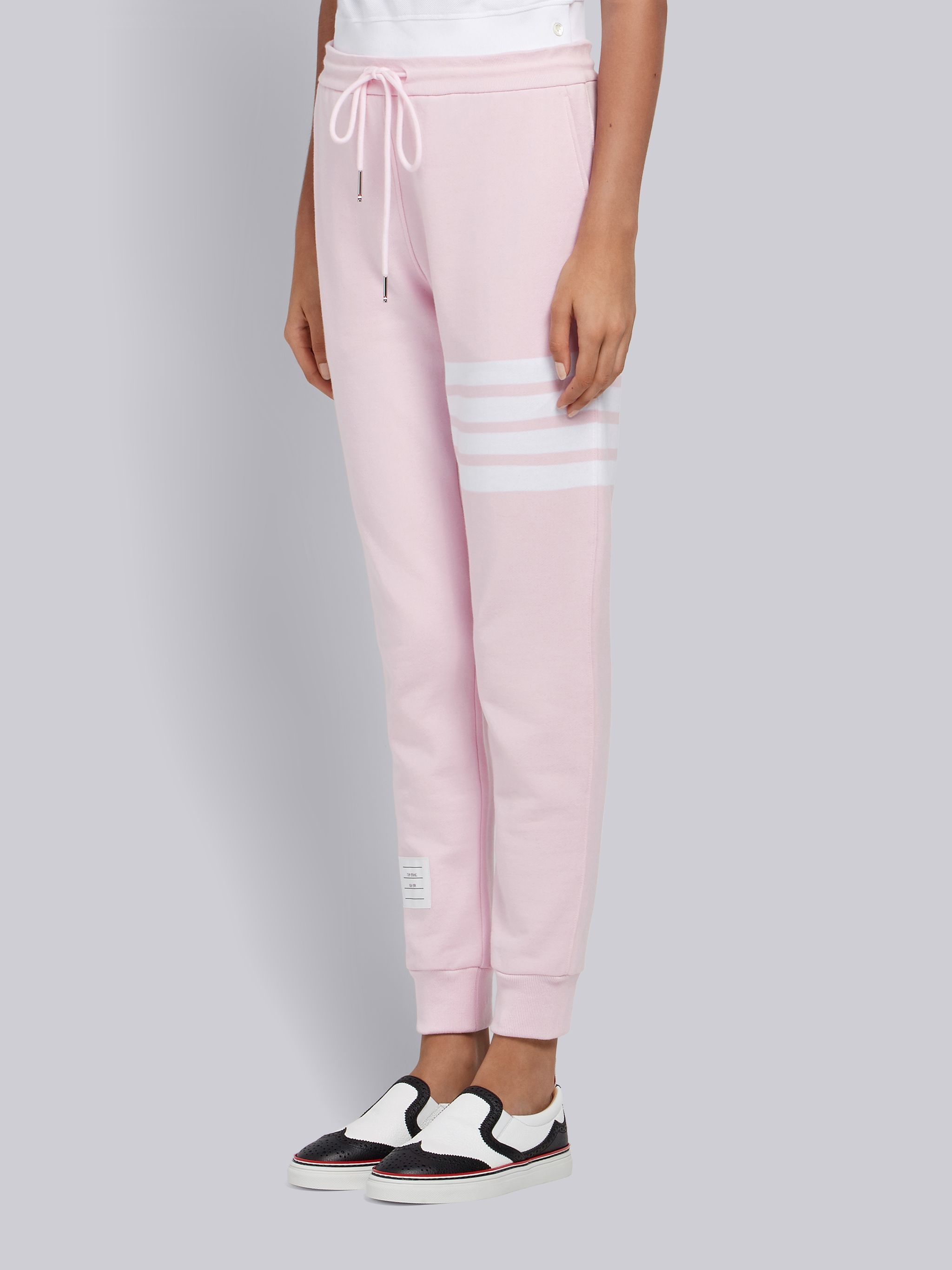 Pink Classic Loop Back 4-Bar Sweatpants - 2