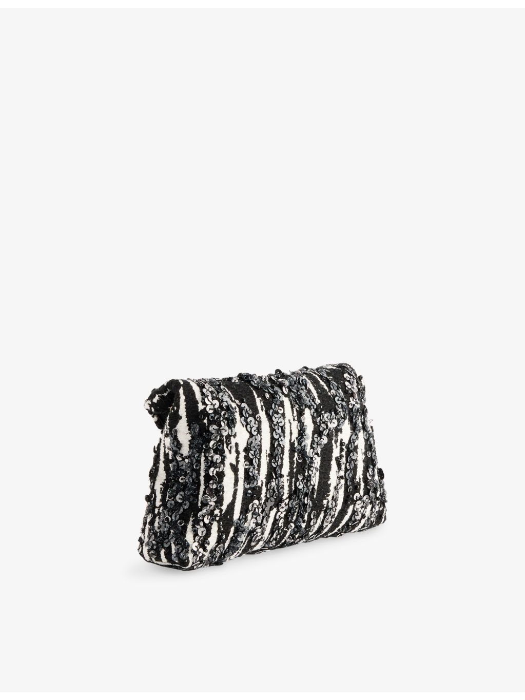 Embellished Envelope Woven Shoulder Bag - 5
