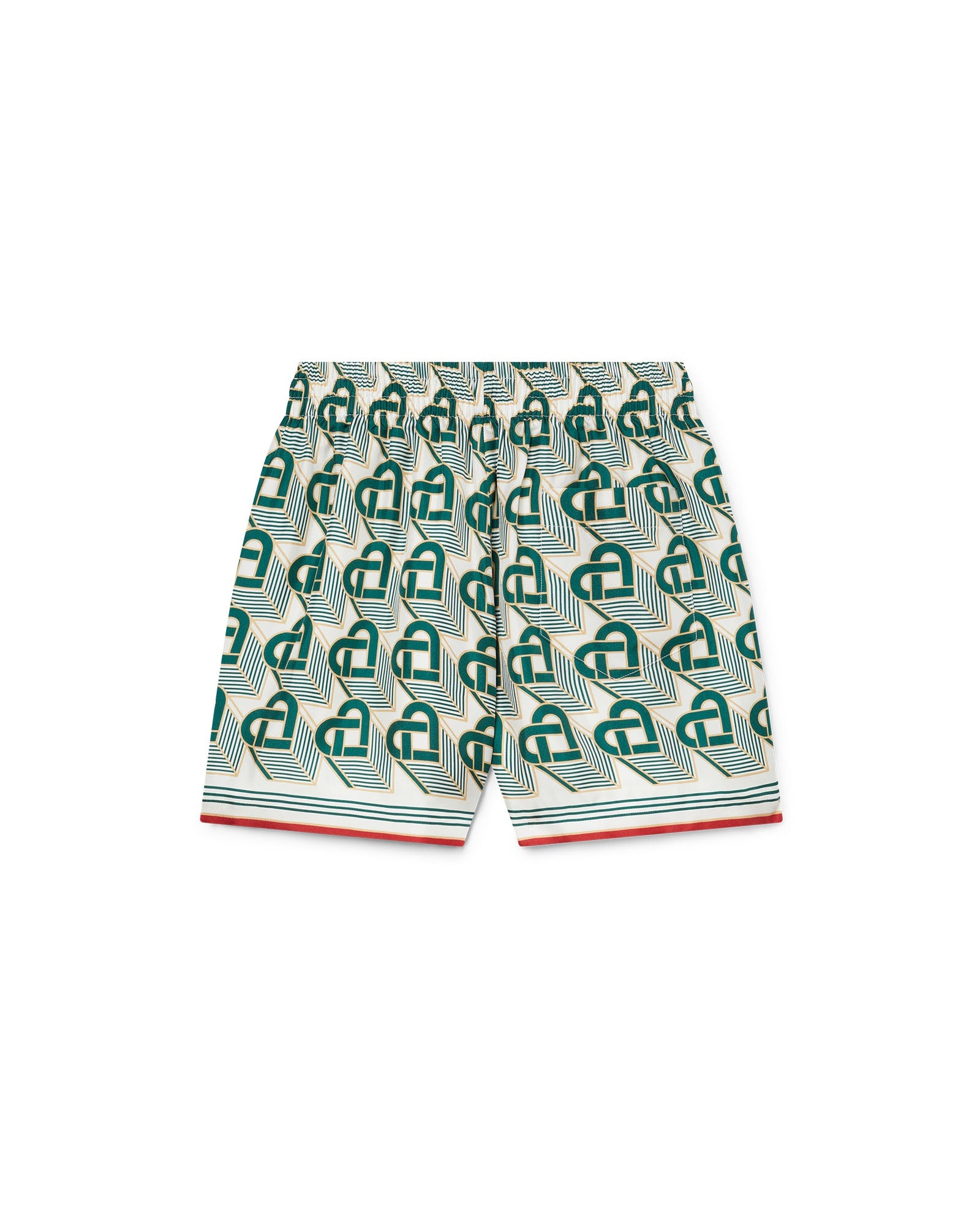 Heart Monogram Silk Shorts - 1