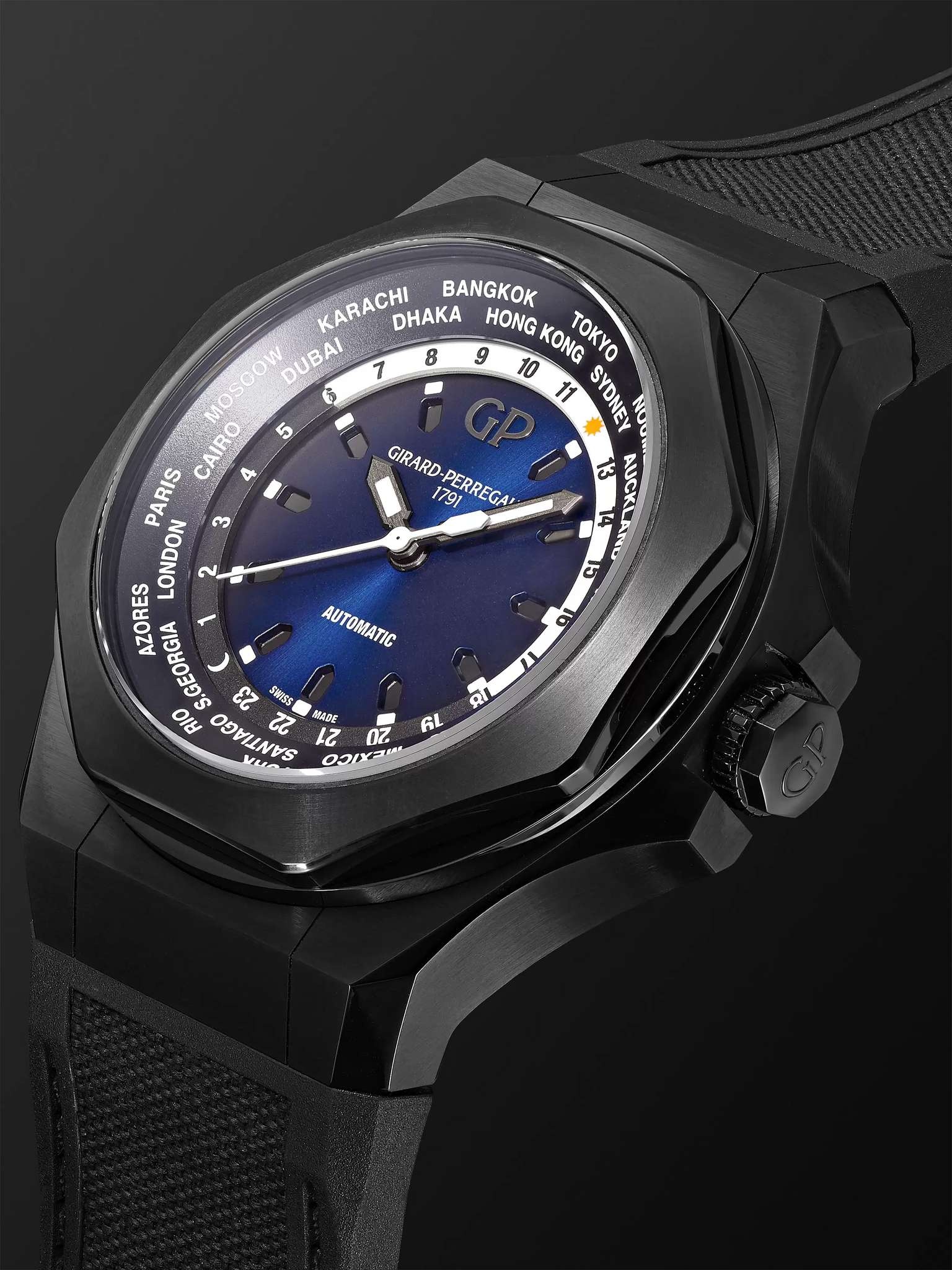 Laureato Absolute WW.TC Automatic 44mm PVD-Coated Titanium and Rubber Watch, Ref. No.  81065-21-491- - 7