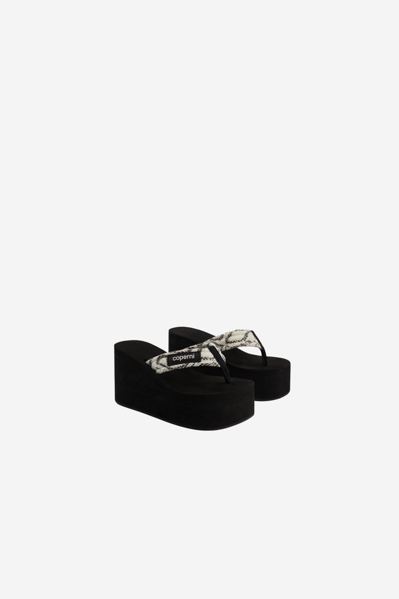 COPERNI Snake Print Branded Wedge Sandal outlook