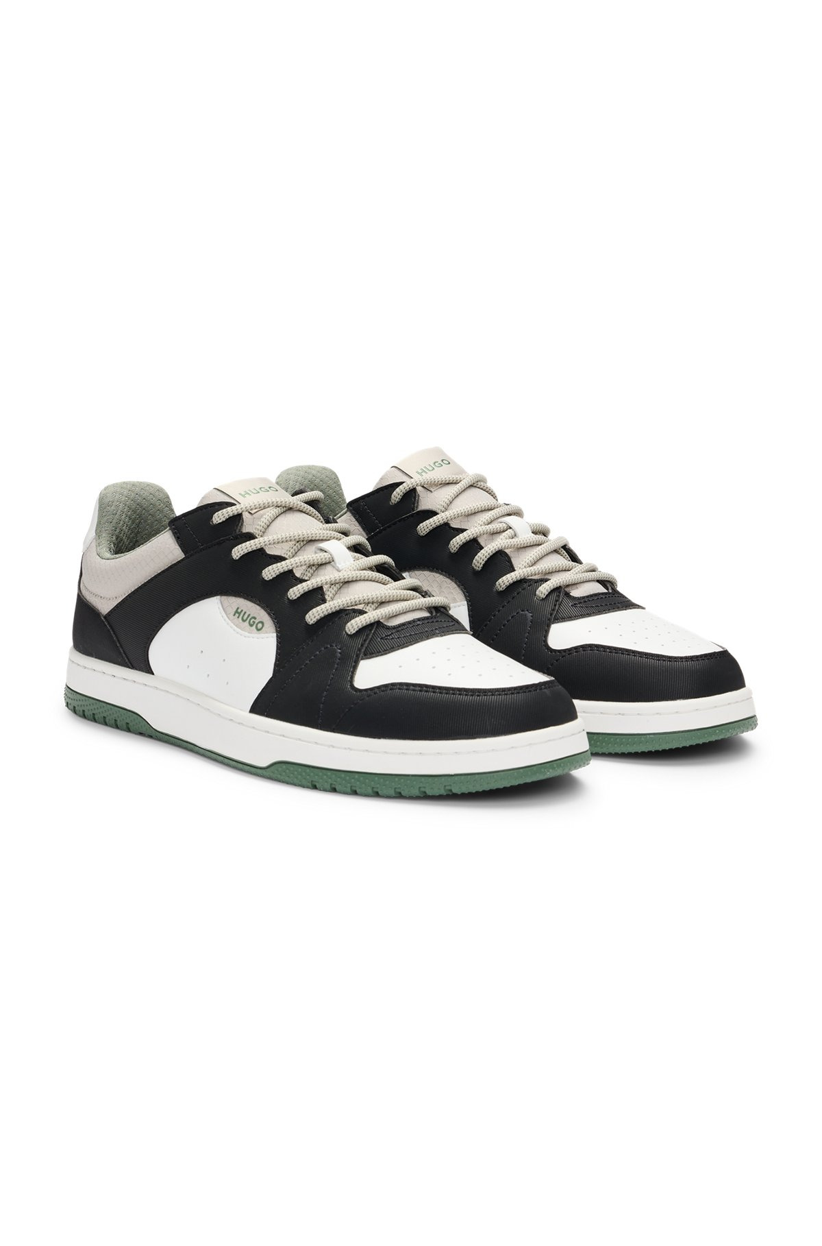 MIXED-MATERIAL TRAINERS WITH RIPSTOP AND FAUX SUEDE - 2