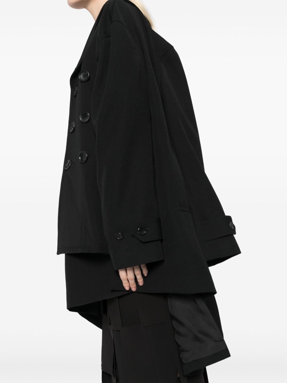asymmetric sleeve suit - 6