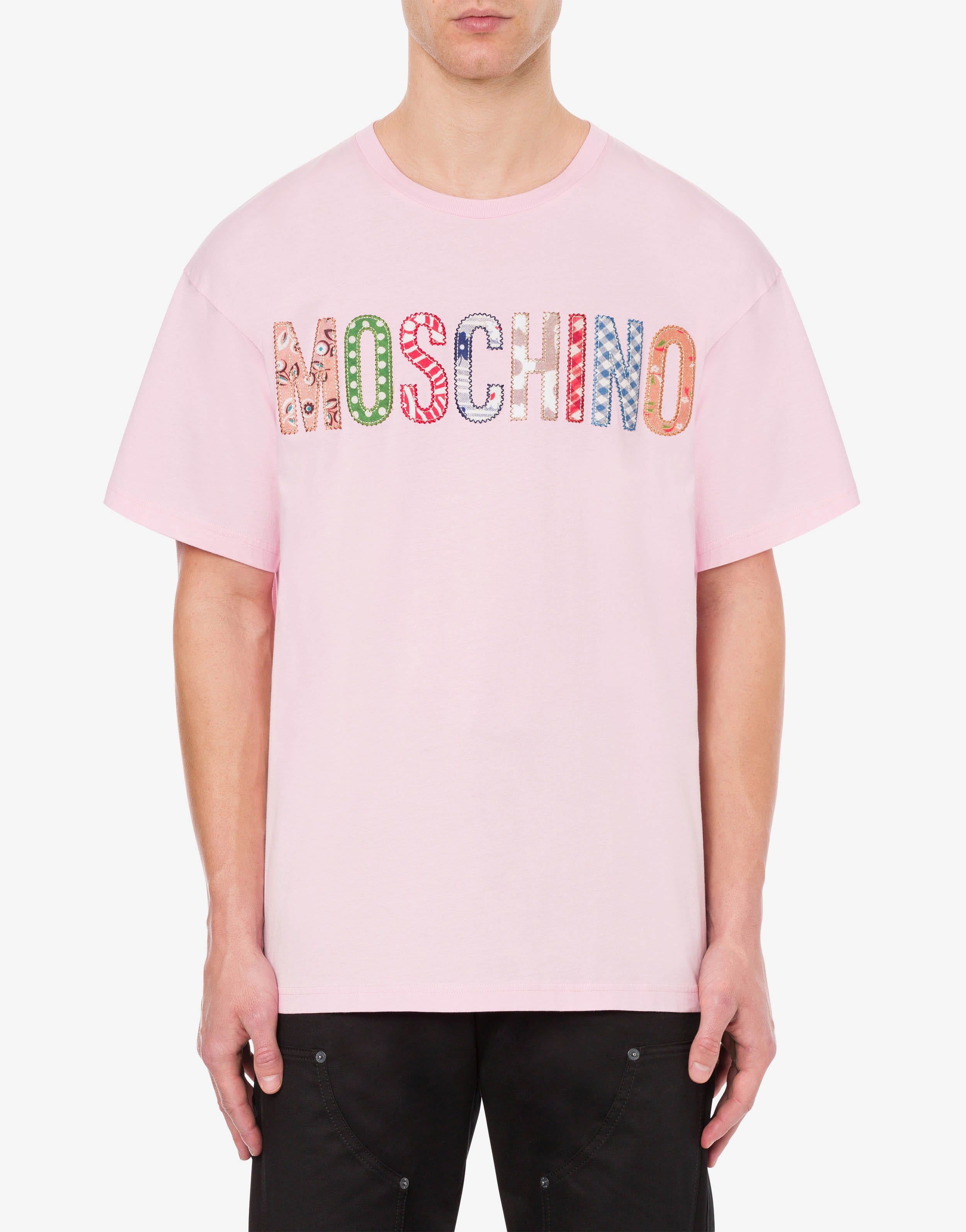 MOSCHINO QUILT LOGO ORGANIC JERSEY T-SHIRT - 2