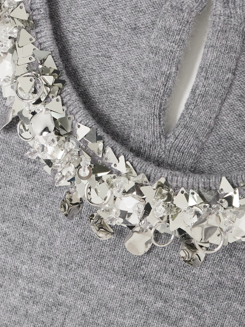 Embellished Wool And Cashmere-blend Sweater 4