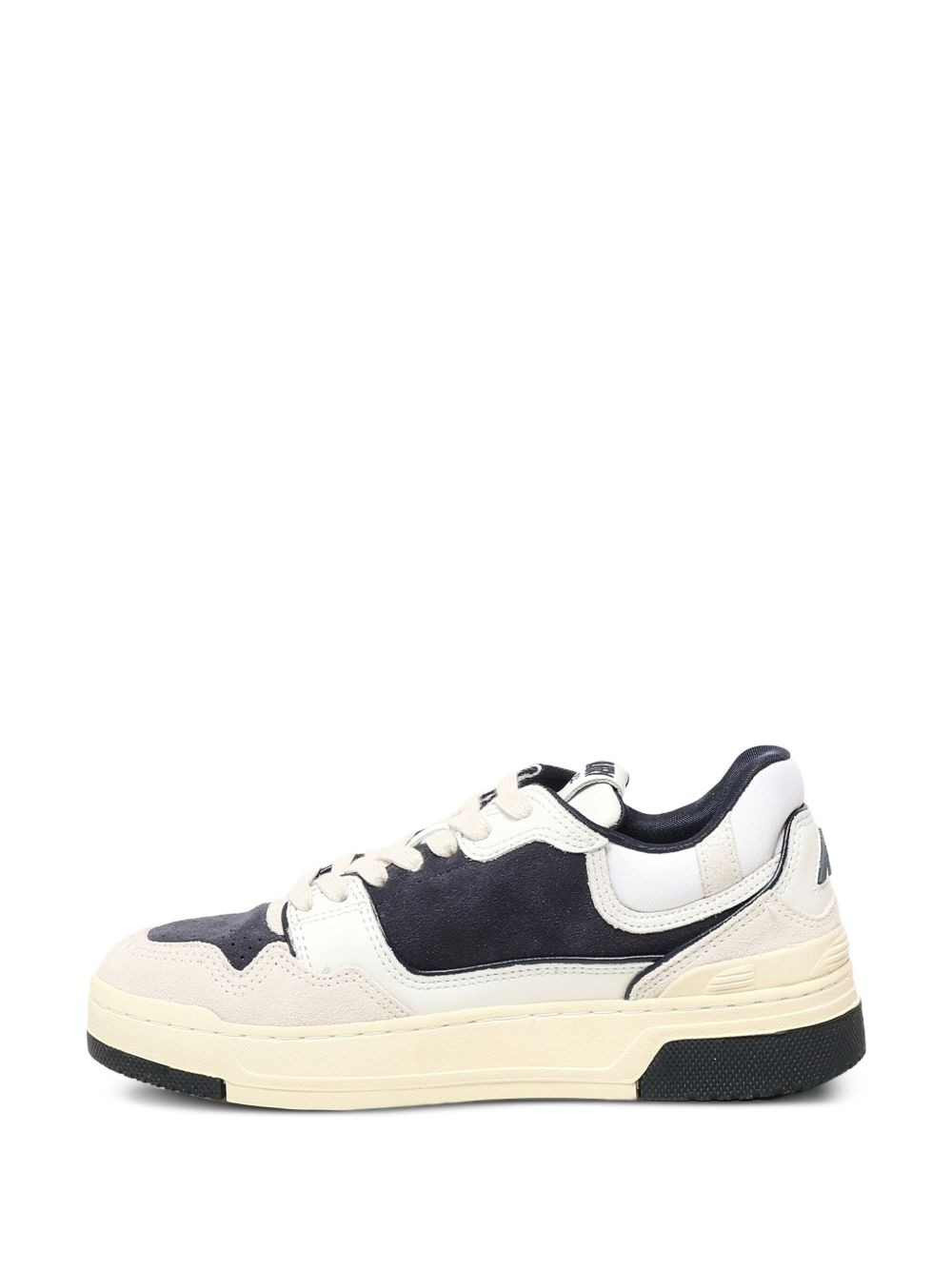 leather panel sneakers - 4